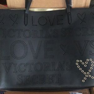 NWT Victoria’s Secret black & gold tote. Excellent quality Very sturdy Beautiful